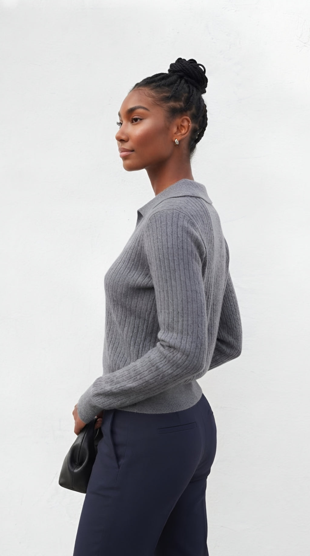 Câble Polo Knit Sweater