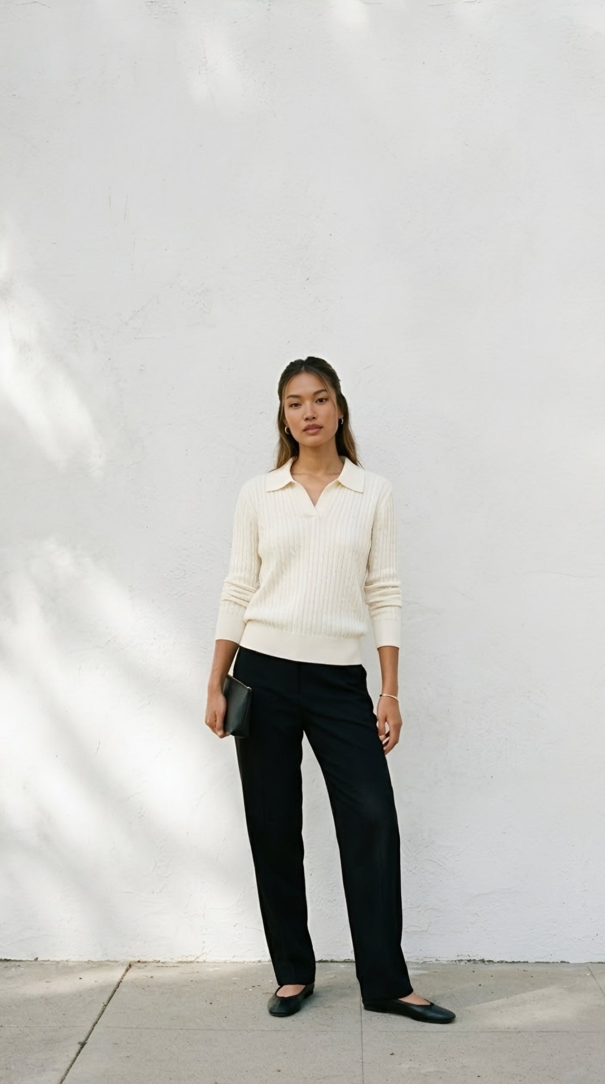 Câble Polo Knit Sweater