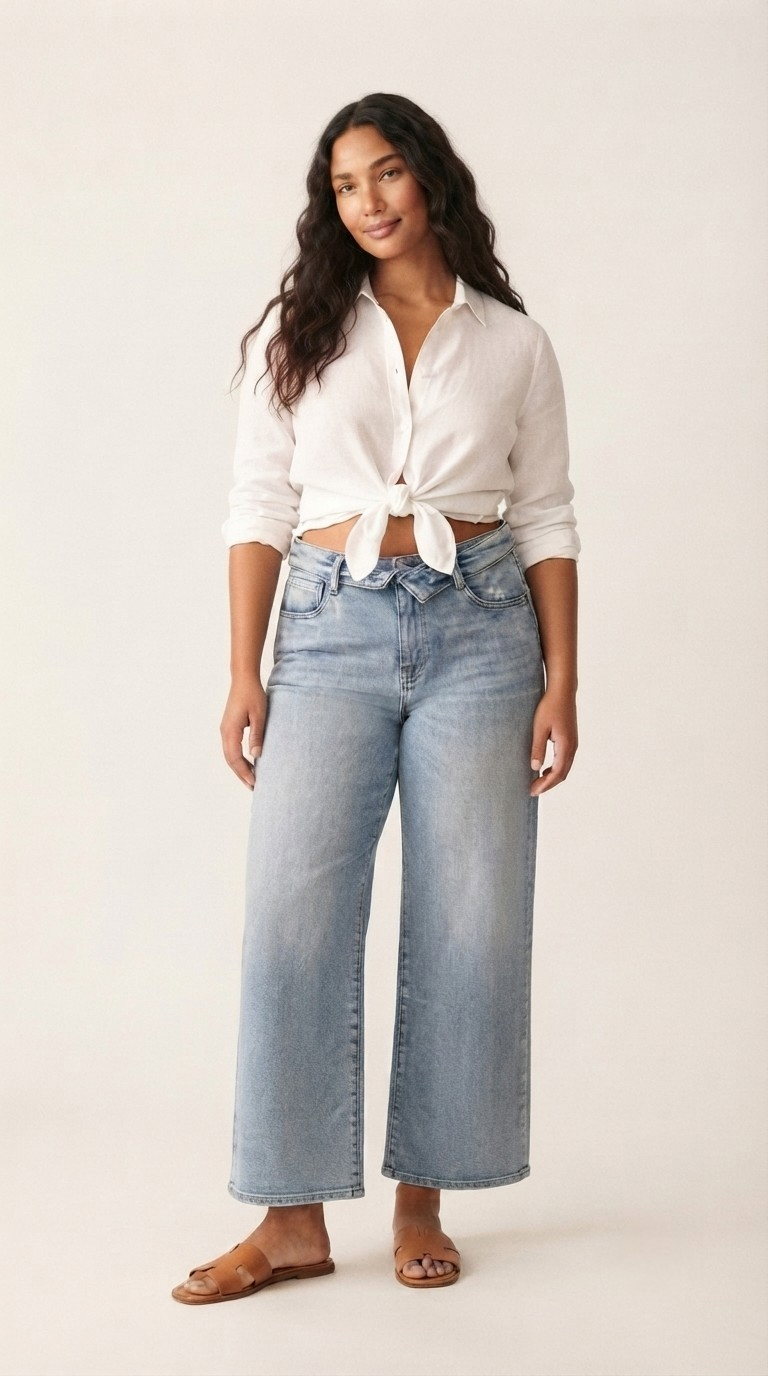 Pli Wide Leg Jeans