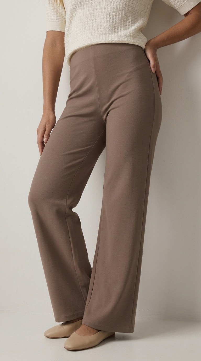Fluide Stretch Knit Wide Leg Pants