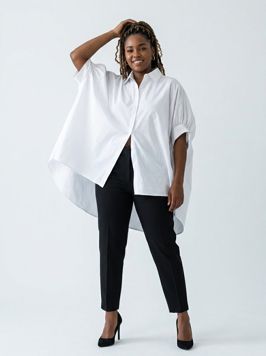 Amplitude Oversized Button Blouse