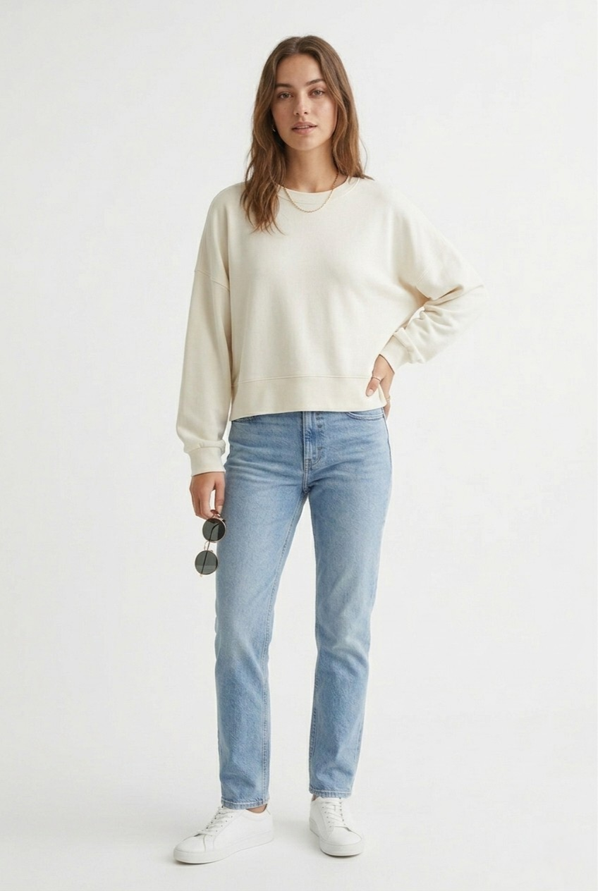 Douceur Dropped Shoulder Sweatshirt