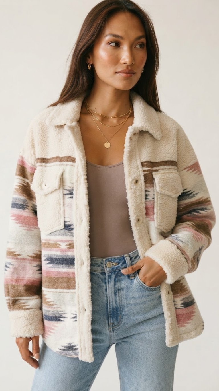 Soleil Aztec Shacket