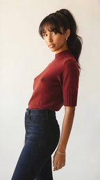 Hausse Chunky Ribbed High Collar Sweater