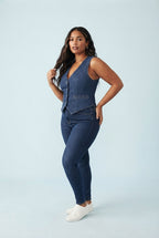 Gilet Dark Wash Denim Vest
