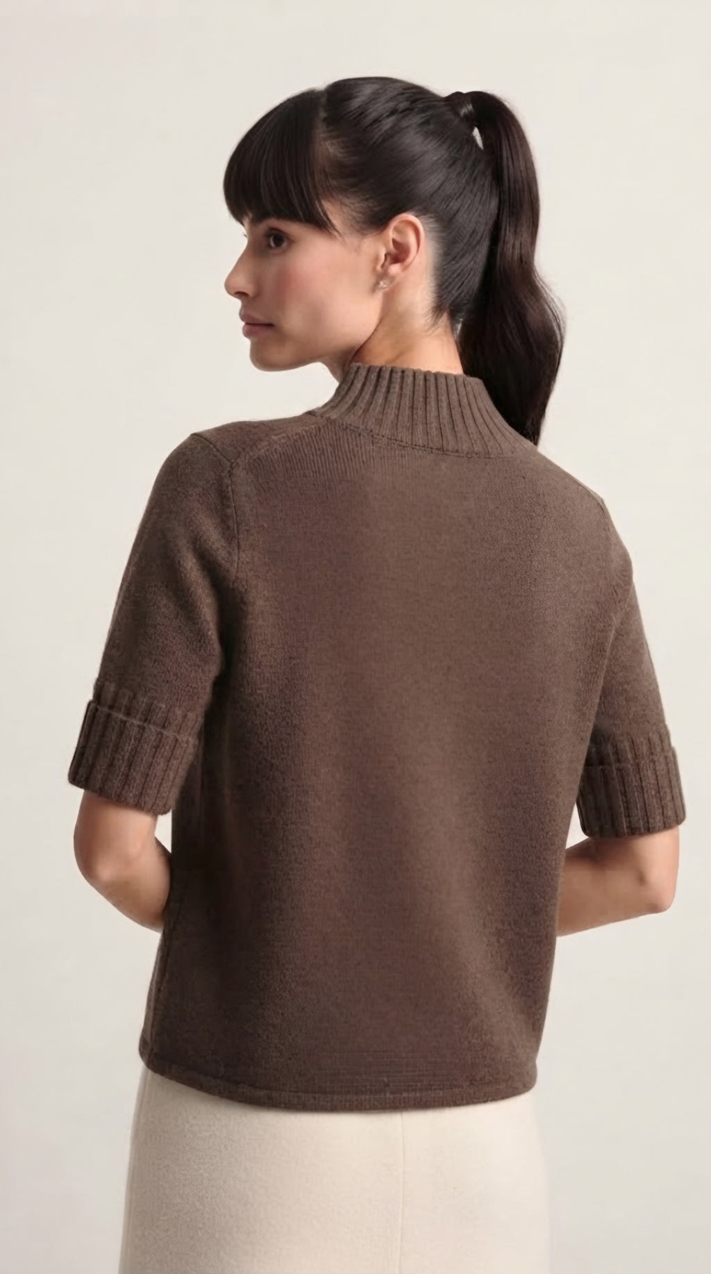 Hausse Chunky Ribbed High Collar Sweater