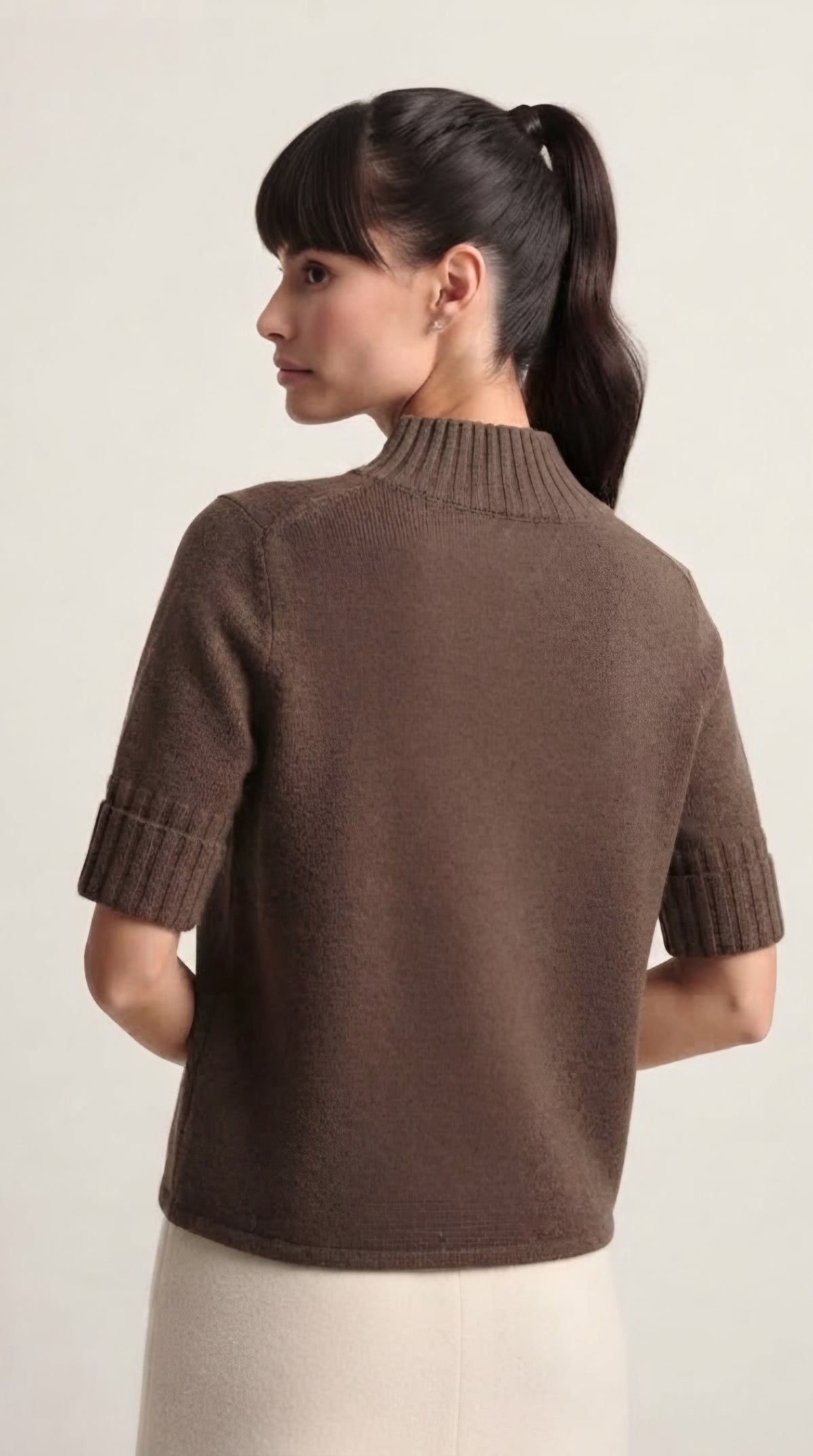 Hausse Chunky Ribbed High Collar Sweater