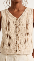Brisa Cable Knit Vest