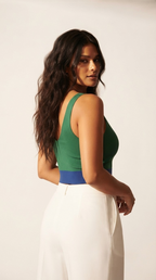 Bordure Contrast Hem Tank