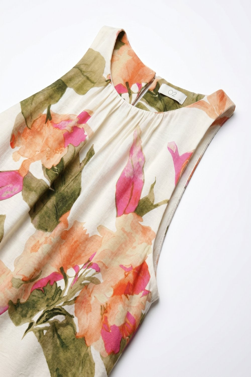 Aquarelle Floral Sleeveless Maxi Dress