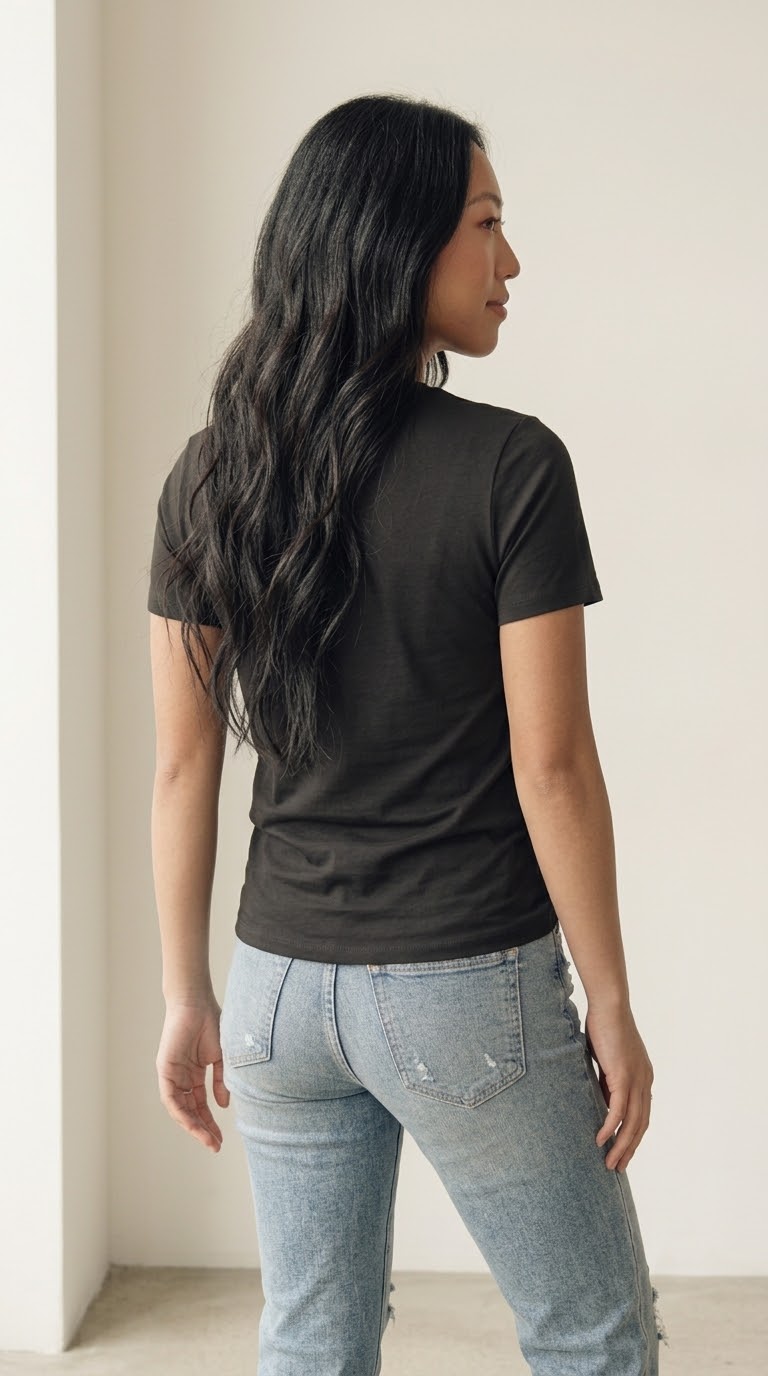 Essentiel Black Viscose Tee