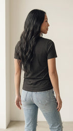 Essentiel Black Viscose Tee
