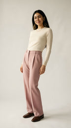 Brume Stripe Wide Leg Pleated Trousers