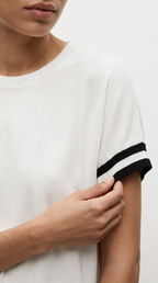Bande Stripe Sleeve Sweater