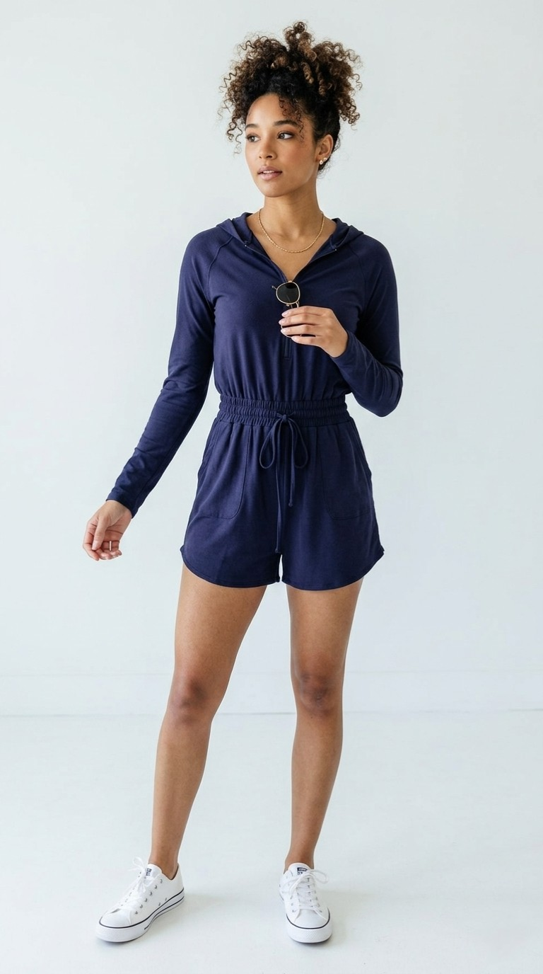 Capuche Hoodie Romper
