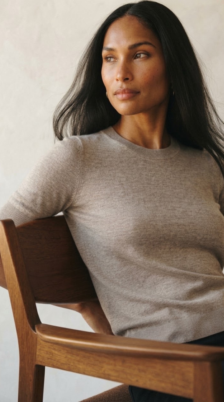 Laine Fine Knit Crew Neck
