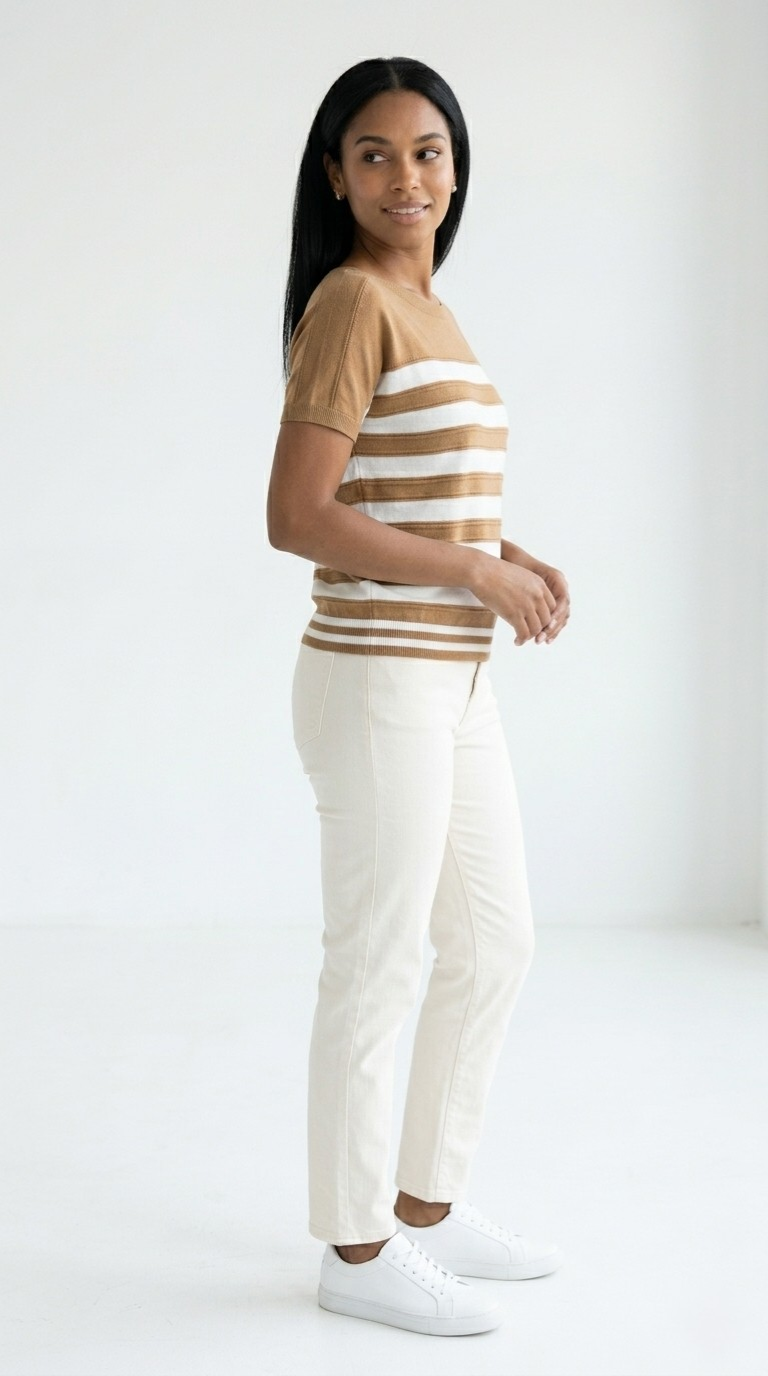 Marinière Stripe Knit Sweater Top