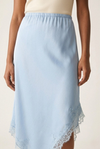 Asymétrie Satin Lace Skirt