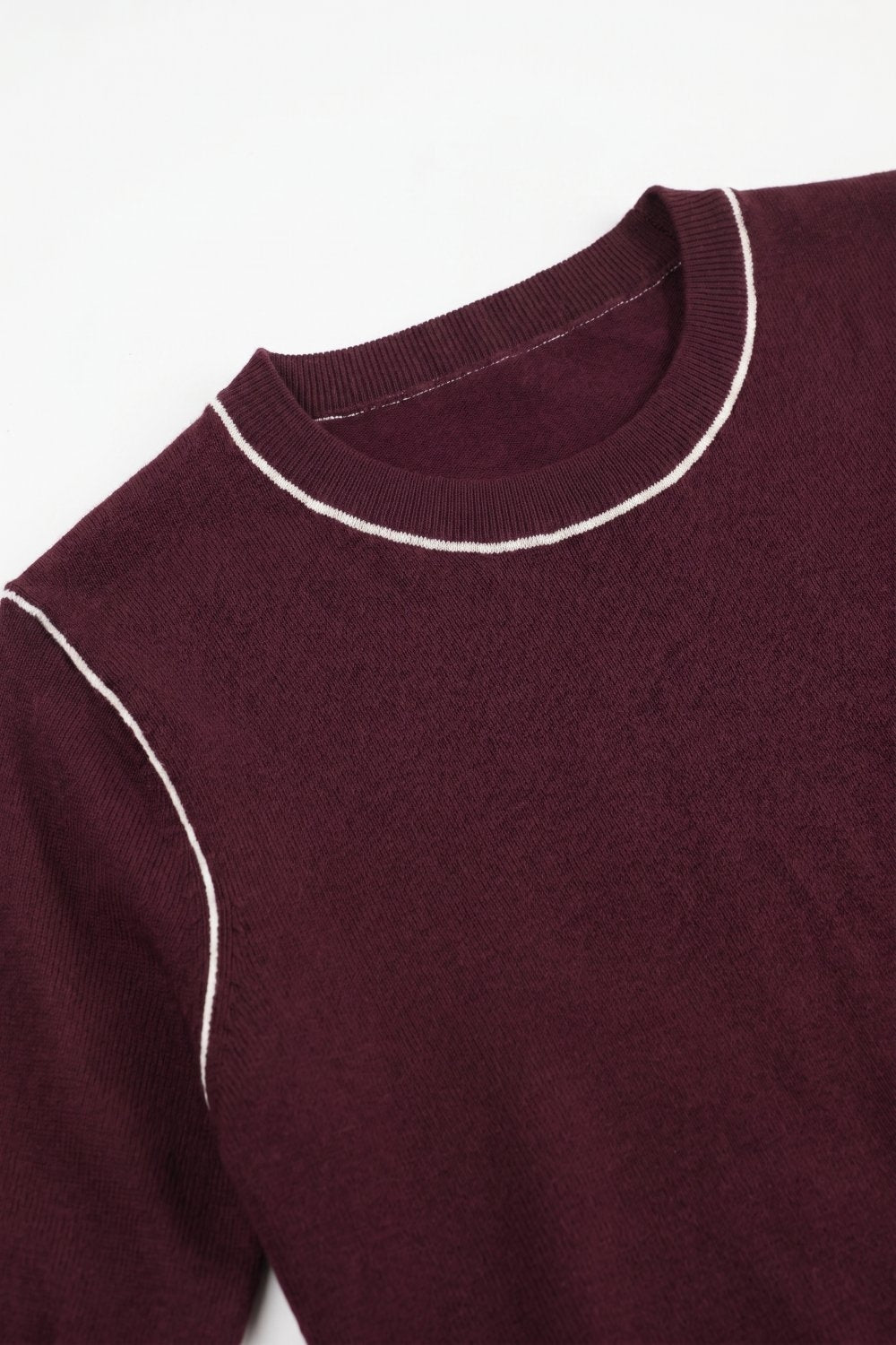 Nervuré Cap Sleeve Knit Sweater