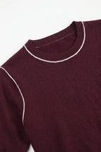 Nervuré Cap Sleeve Knit Sweater