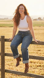 Courbe Barrel Cuffed Jeans