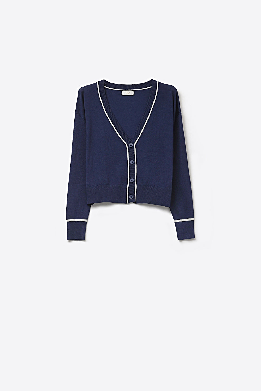 Contour Navy Contrast Trim Cardigan