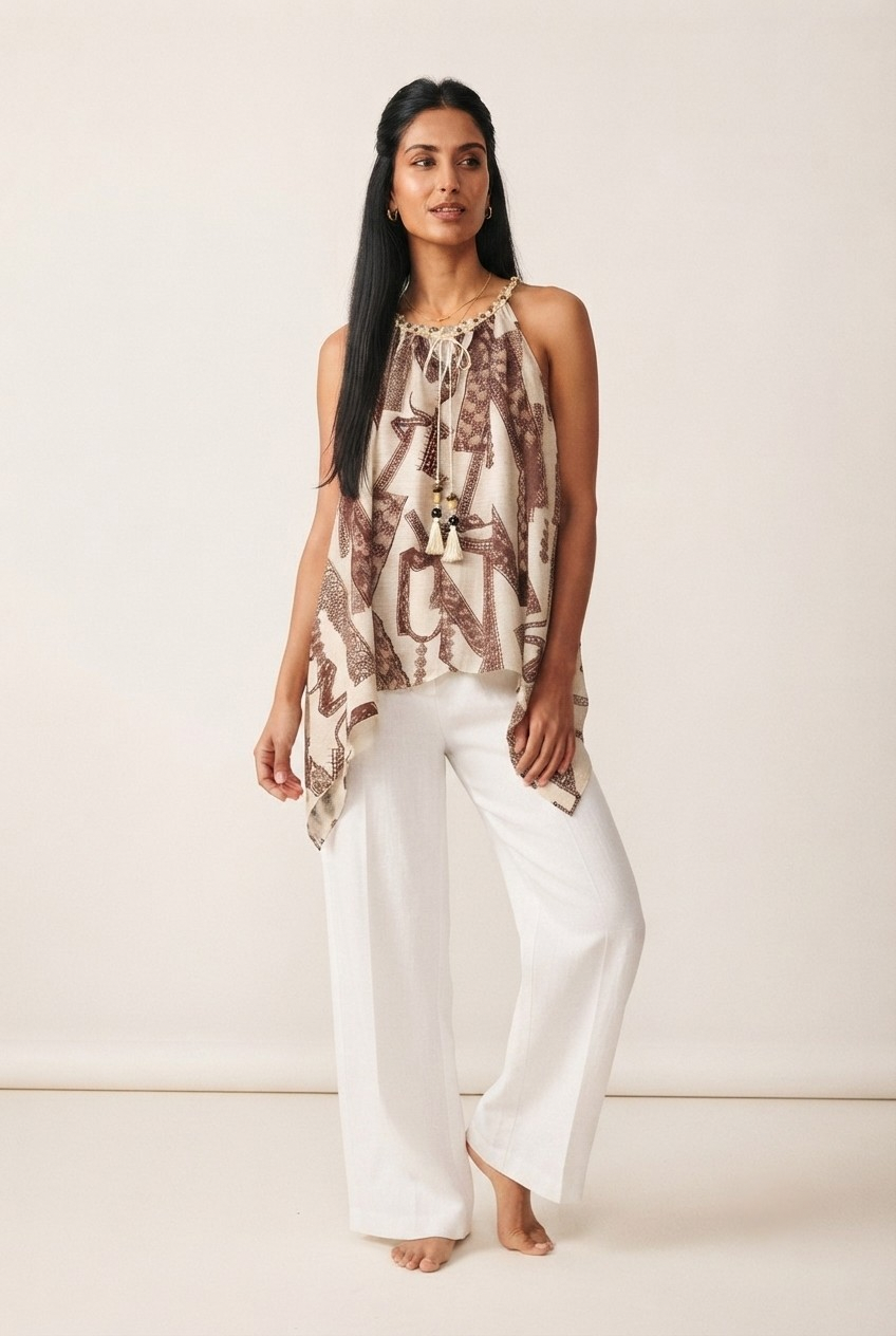 Tierra Abstract Halter Top