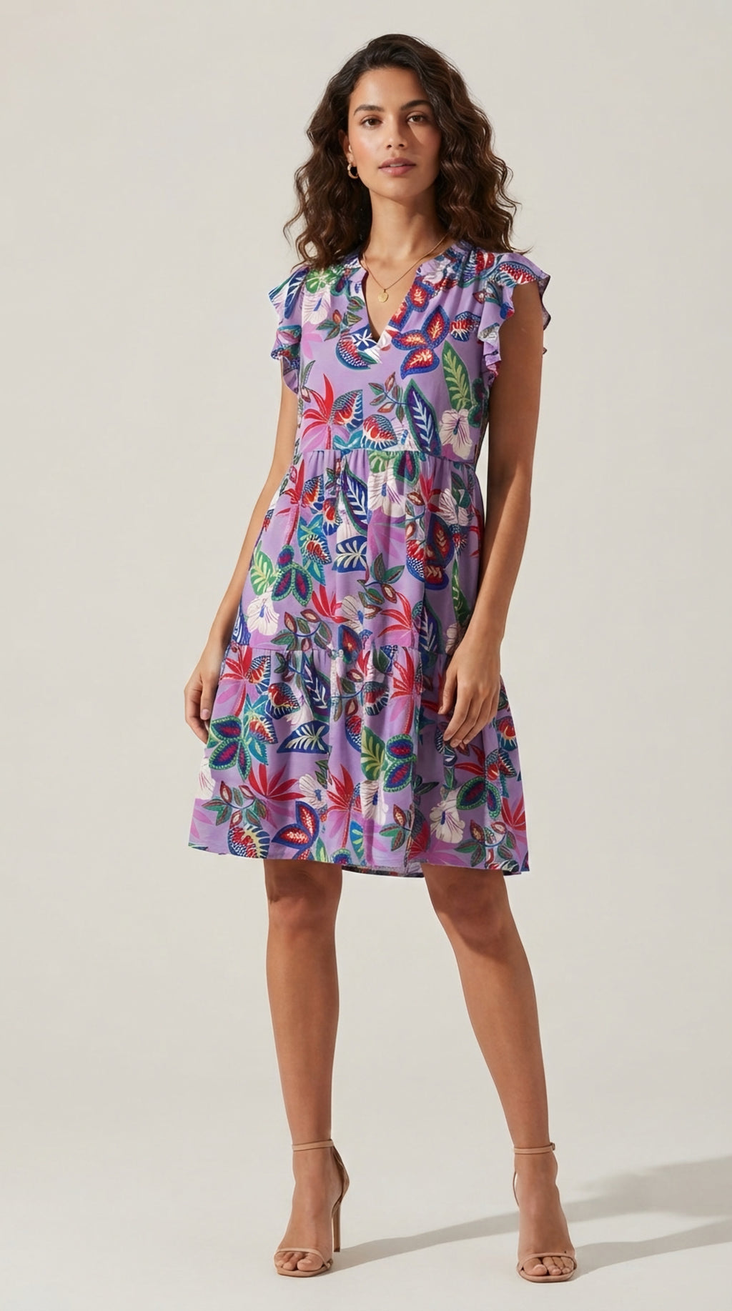 Volière Flutter Sleeve Dress