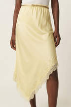 Asymétrie Satin Lace Skirt