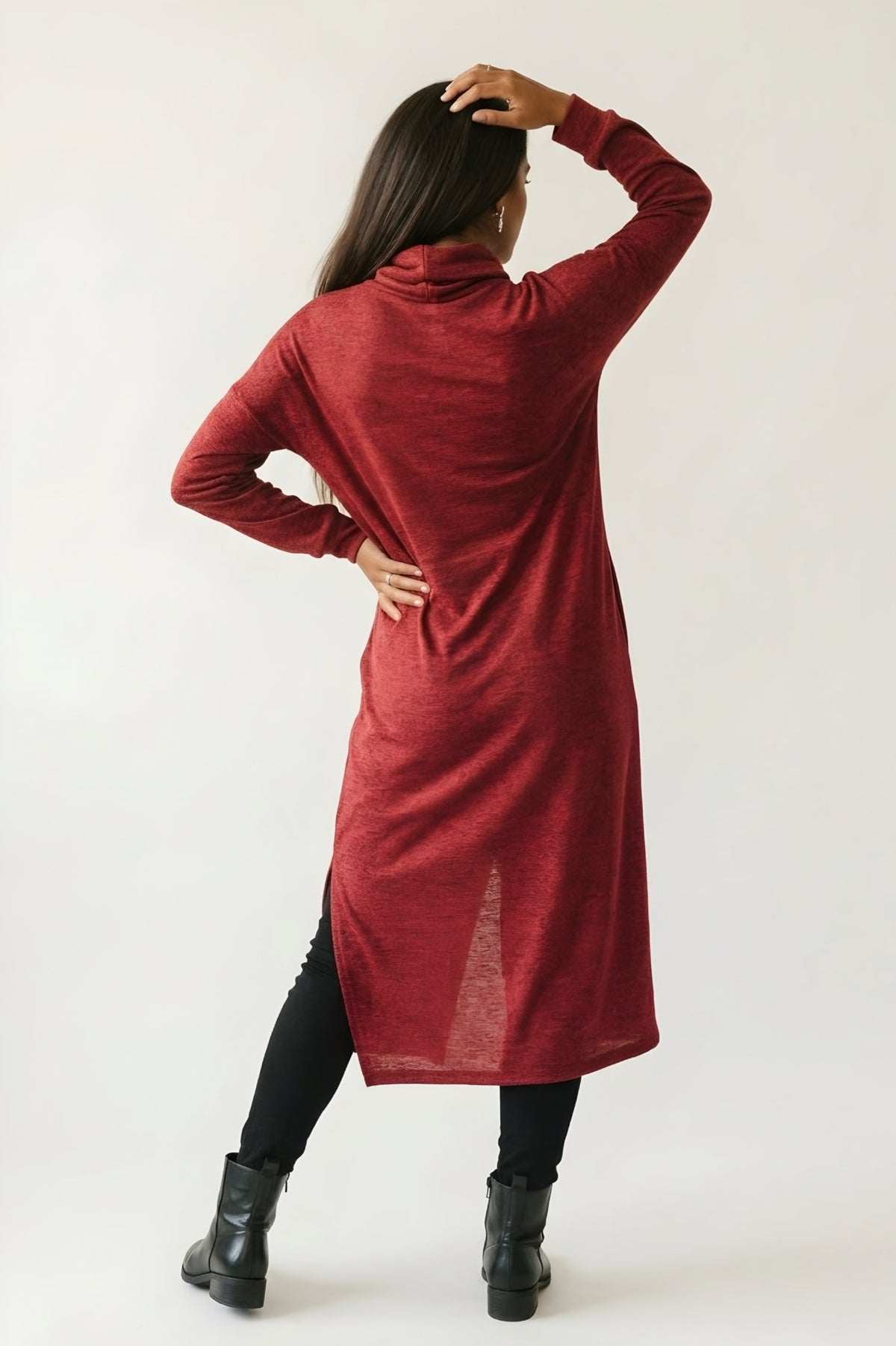 Cité Turtleneck Tunic — Bordeaux