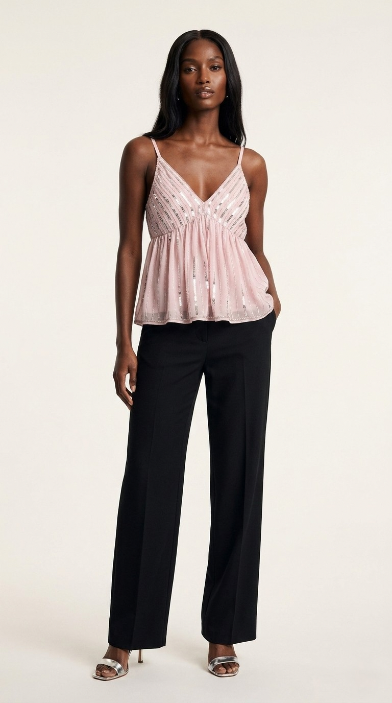 Scintilla Sequin Party Top