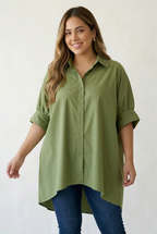 Amplitude Oversized Button Blouse