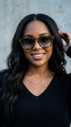 Kaki Gradient Square Shades