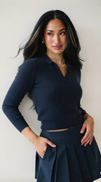 Liseré Polo Knit Sweater