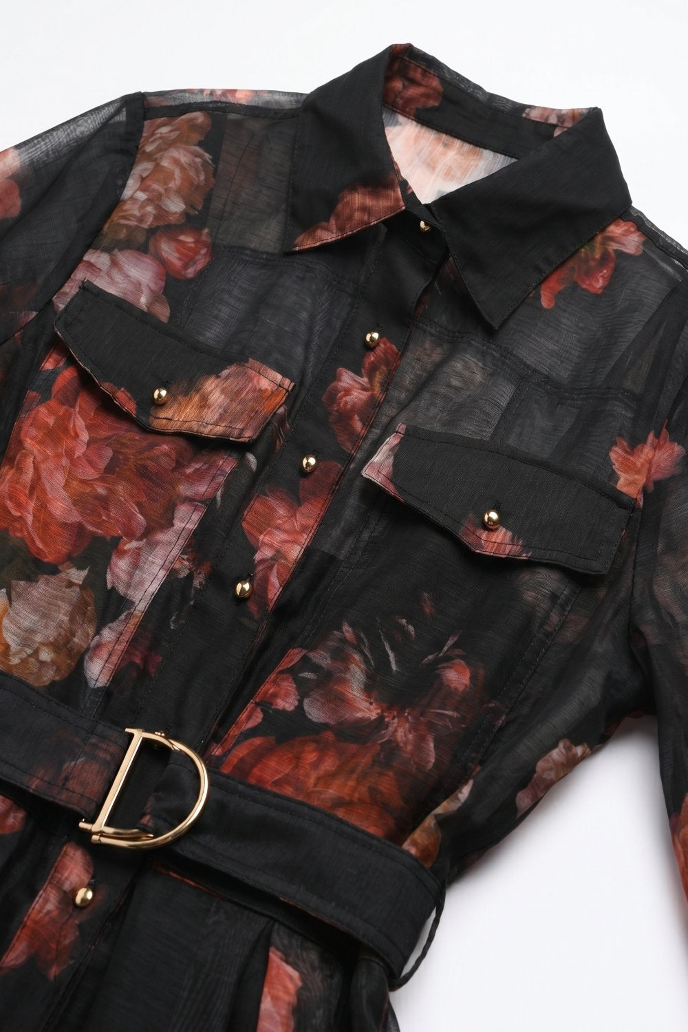 Jardin Floral Midi Shirt Dress