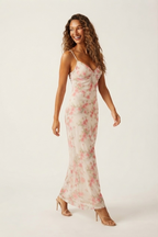 Songe Floral Mesh Maxi Dress