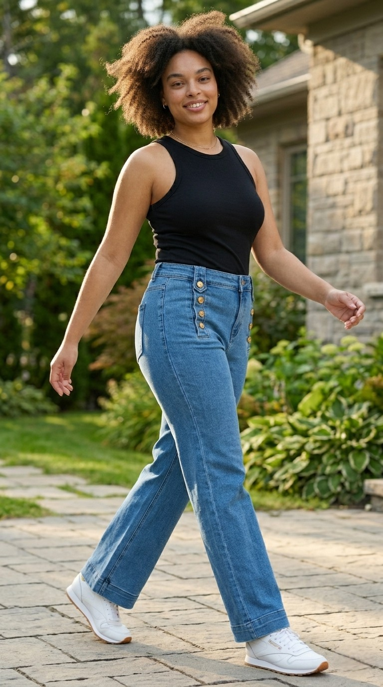 Nautique Straight Golden Button Jeans