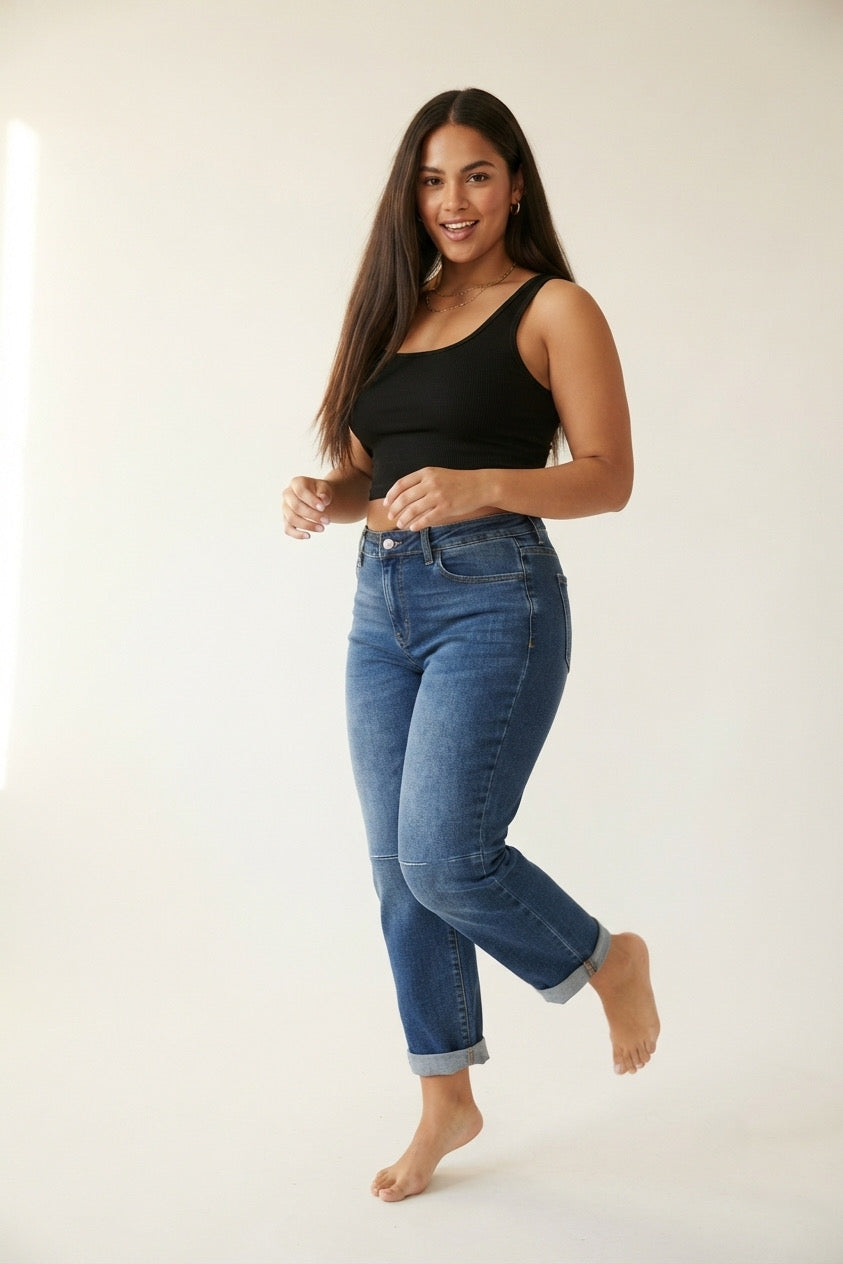 Tonneau Mid Blue Barrel Jeans