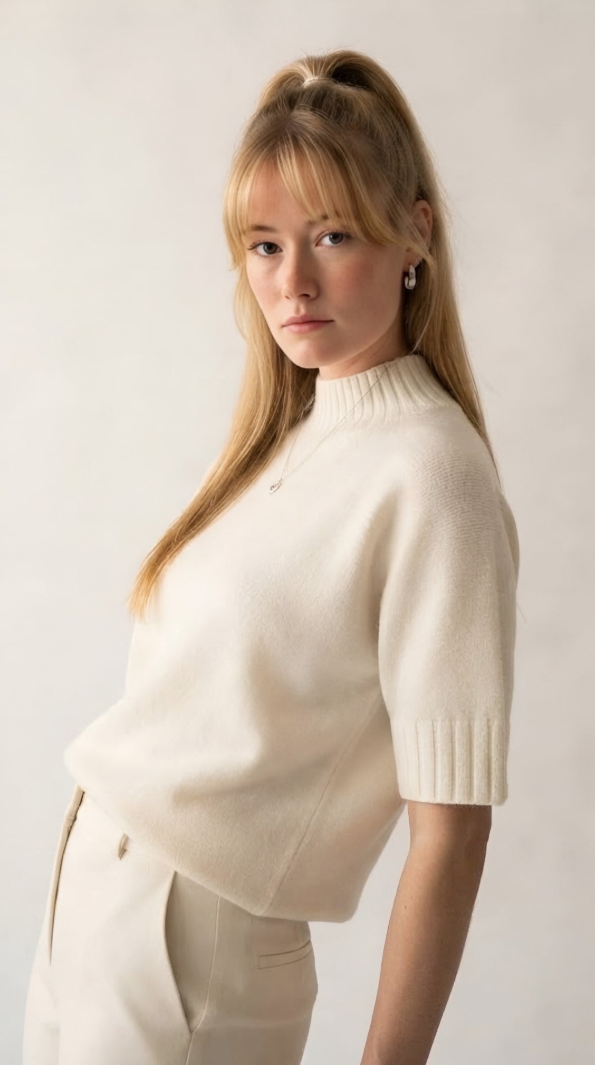 Hausse Chunky Ribbed High Collar Sweater