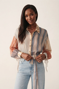 Irisé Stripe Chiffon Blouse