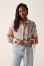 Irisé Stripe Chiffon Blouse