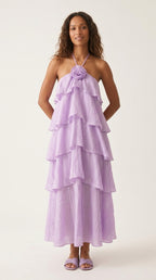 Rosier Rose Detail Maxi Dress