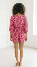 Remous Abstract Print Romper