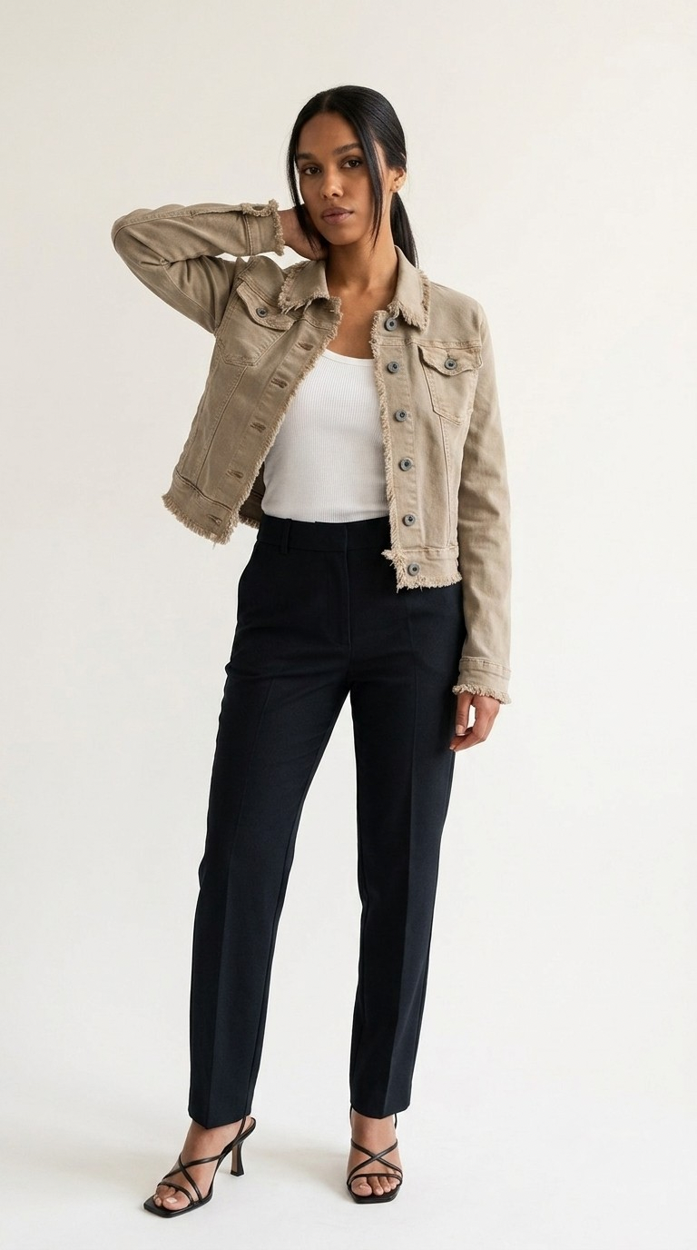 Effilé Raw Edge Denim Jacket