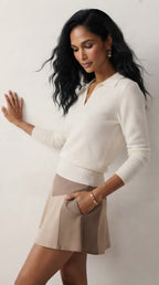 Liseré Polo Knit Sweater