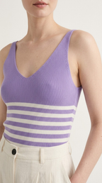 Cascade Stripe Ribbed Tank