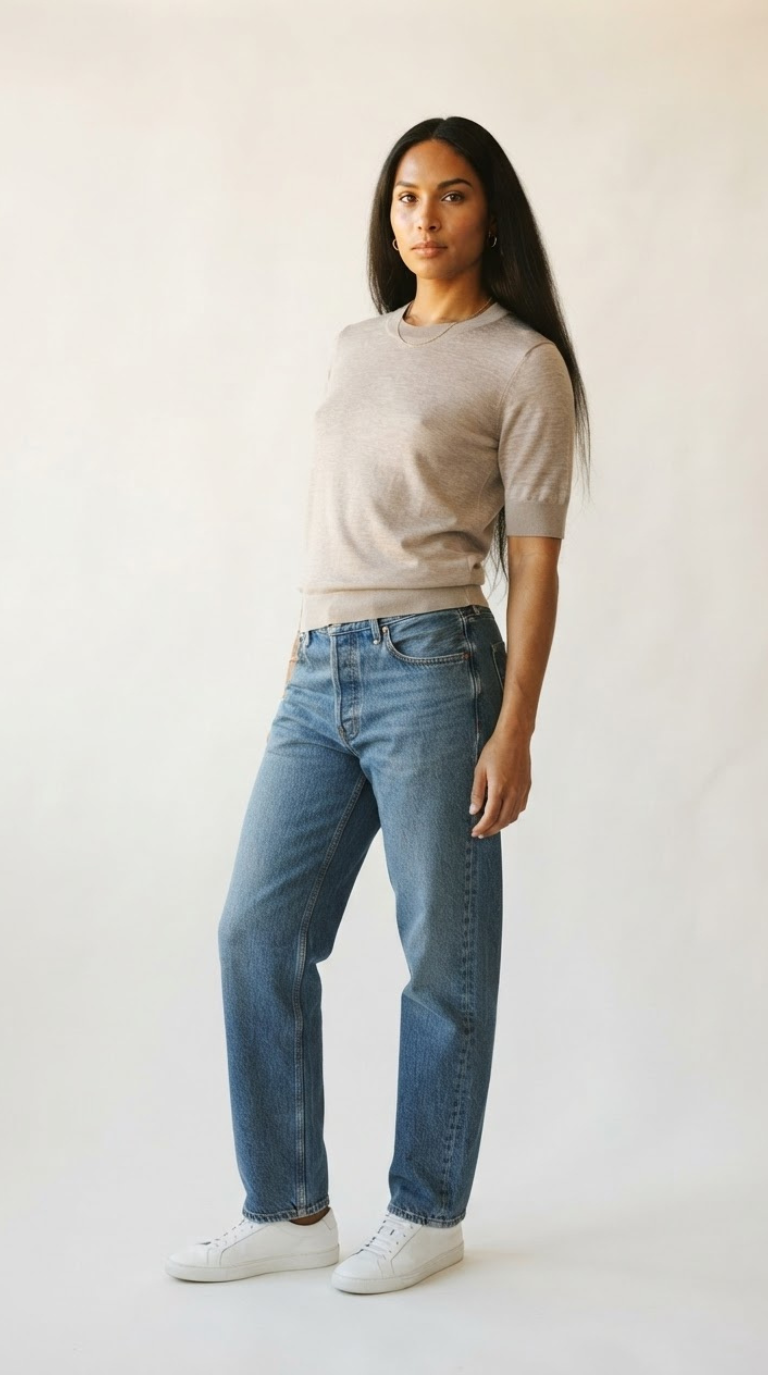 Laine Fine Knit Crew Neck