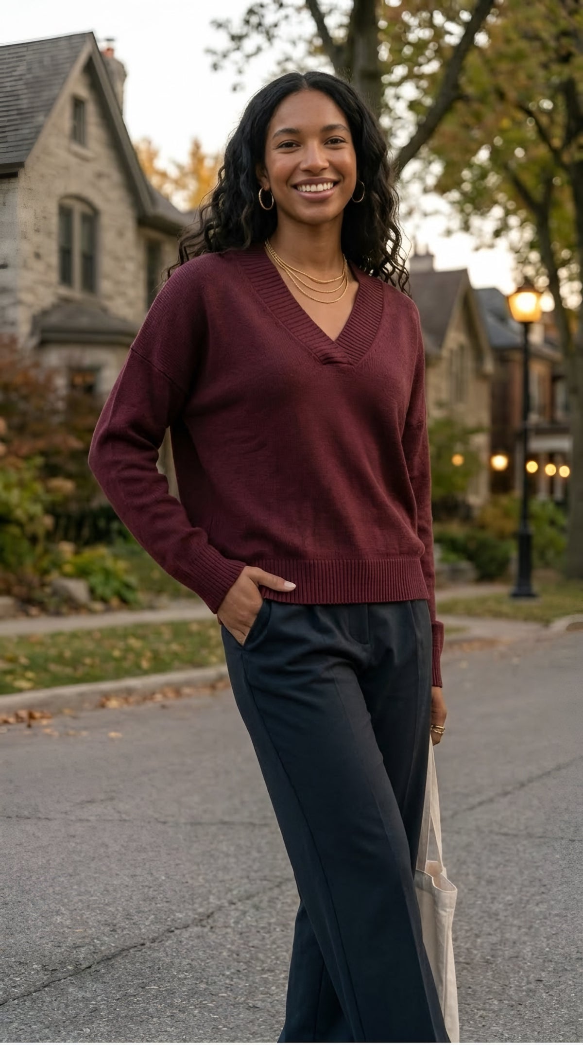 Solstice V-Neck Knit Jumper
