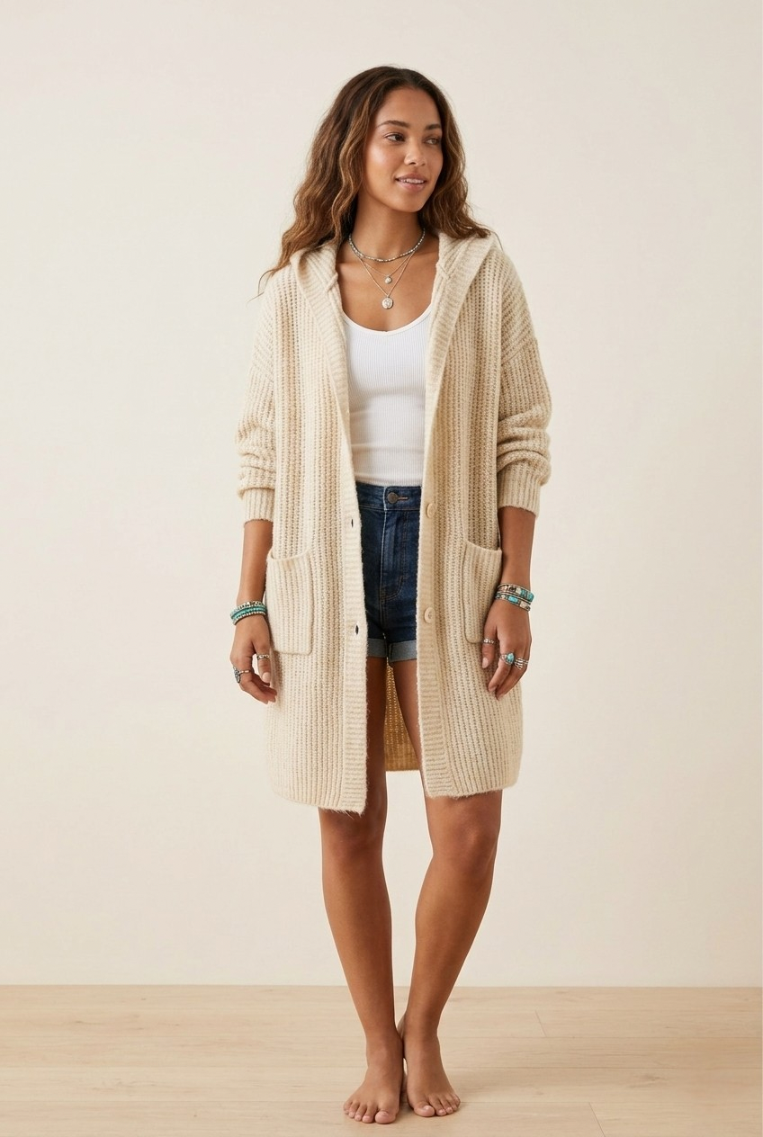 Capucine Long Ribbed Cardigan