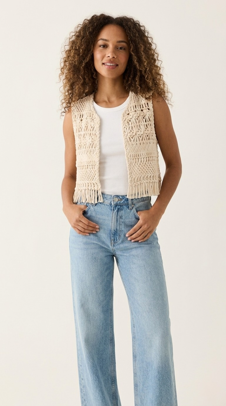 Flecos Open Knit Vest